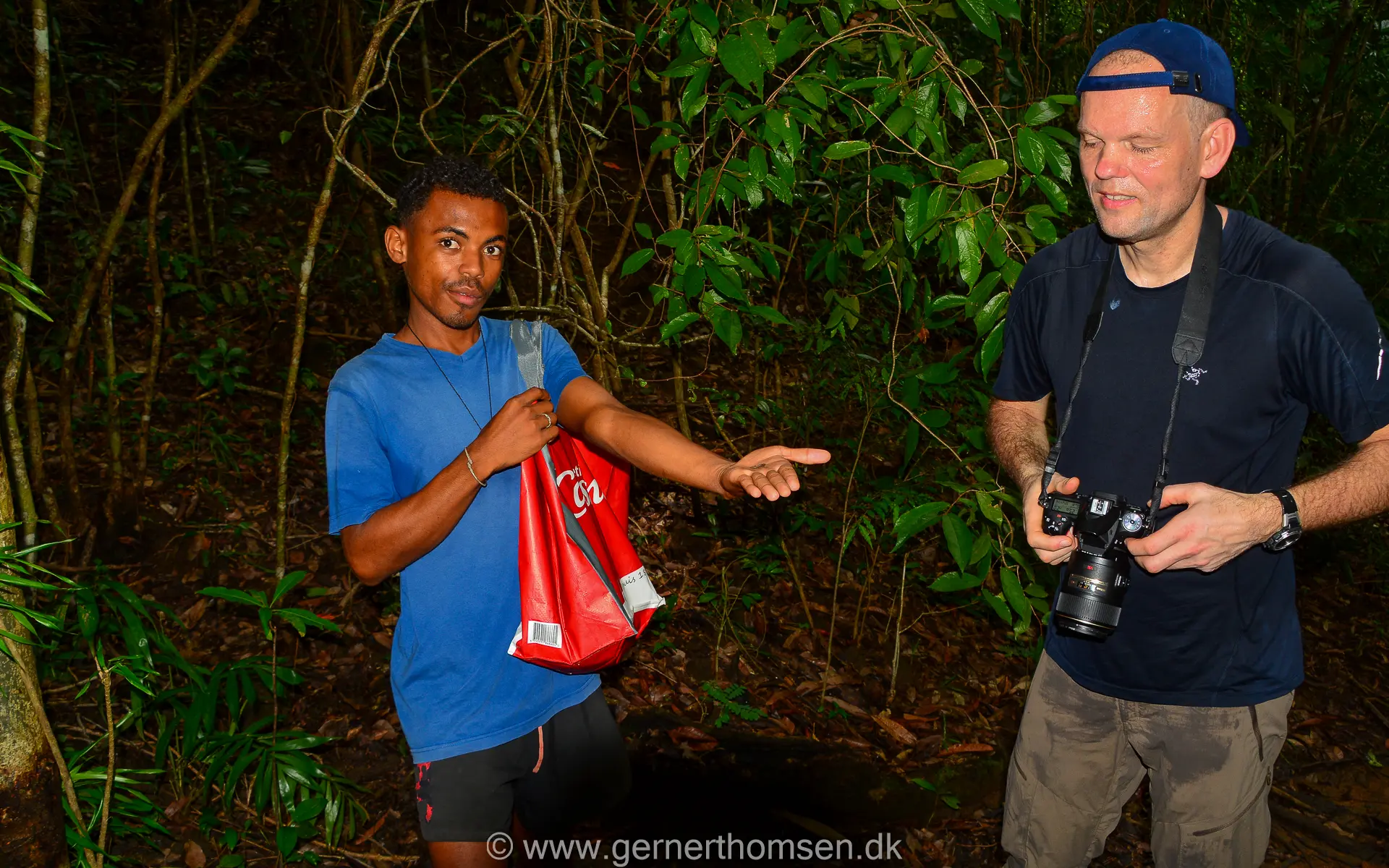 Fotografering under meget fugtige og varme forhold i Lokobe Nationalpark på Madagaskar
